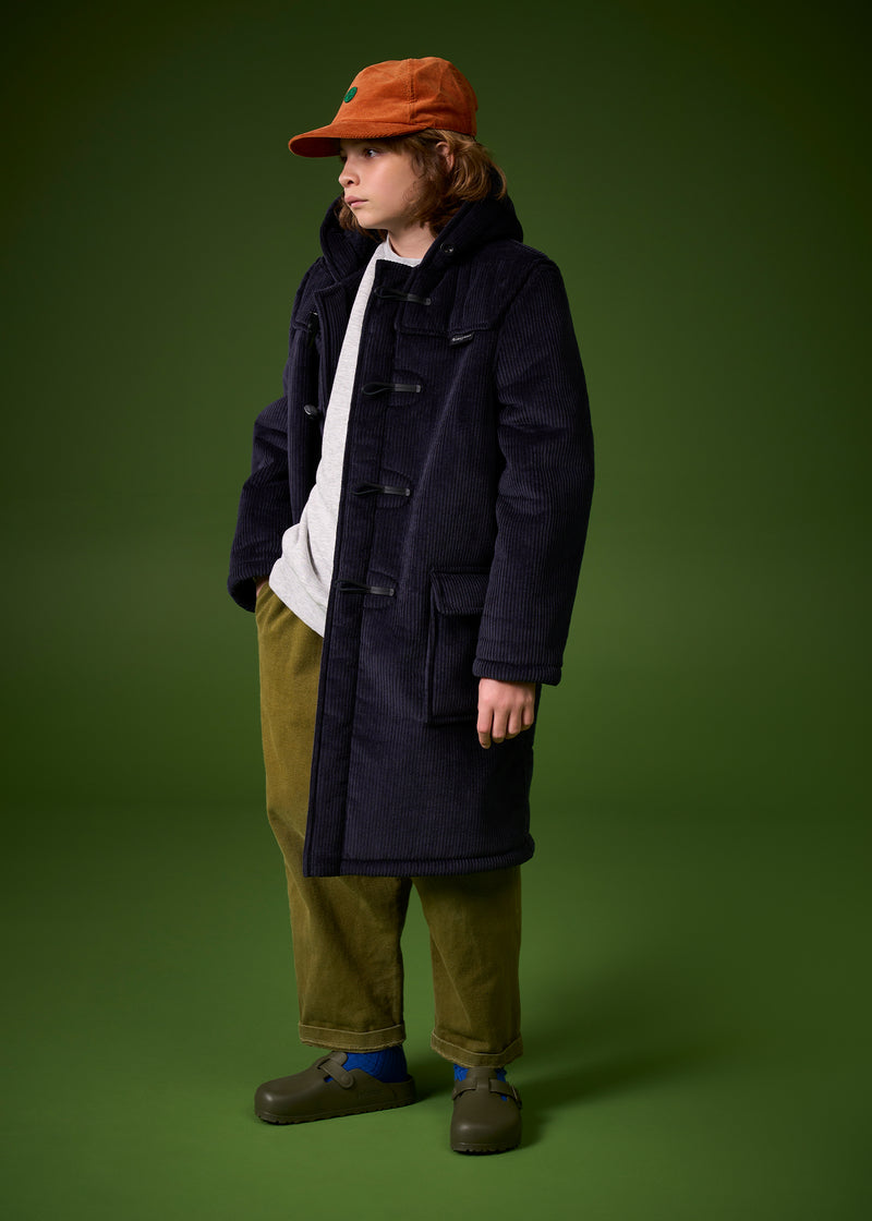 Children's Corduroy Duffle Coat Navy
