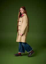 Children's Gabardine Showerproof Duffle Coat Stone