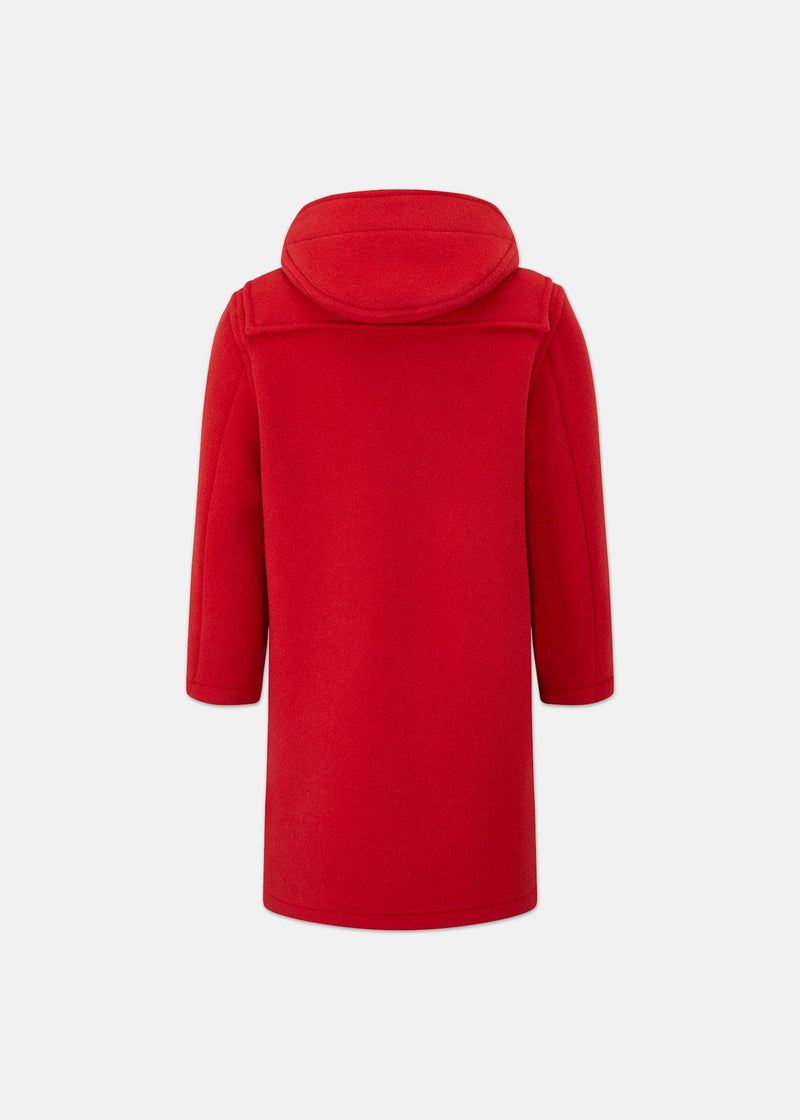 Kids Melton Wool Duffle Coat Red