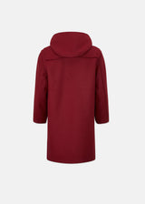 Children's Melton Wool Duffle Coat Cranberry