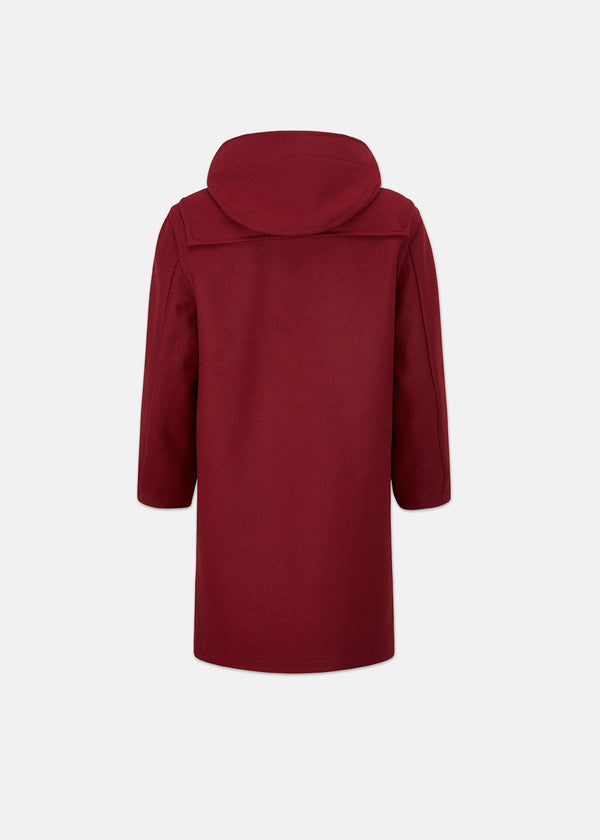 Children's Melton Wool Duffle Coat Cranberry