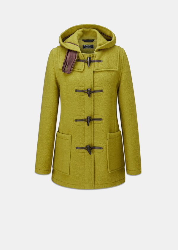 Short Slim Duffle Coat Moss