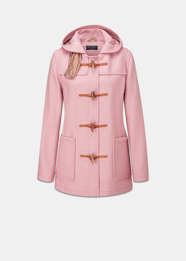 Short Slim Fit Duffle Coat Pink
