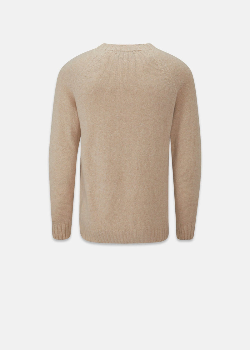 Henley Lambswool Jumper Oatmeal