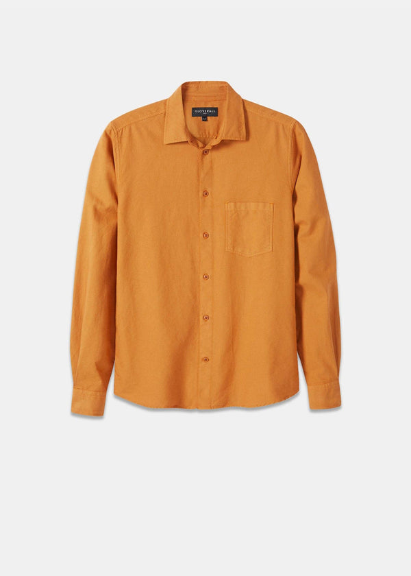 Unisex Overdyed Oxford Overshirt Pumpkin