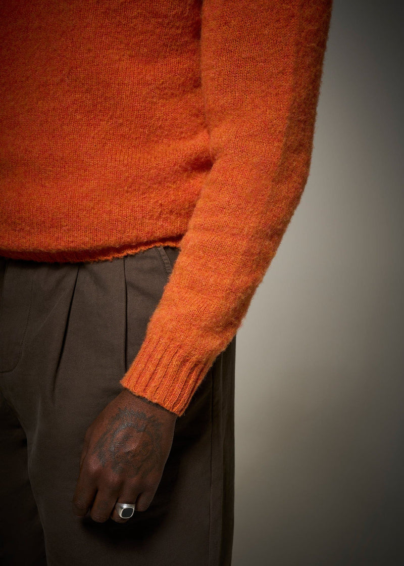 Oxford Brushed Lambswool Jumper Orange